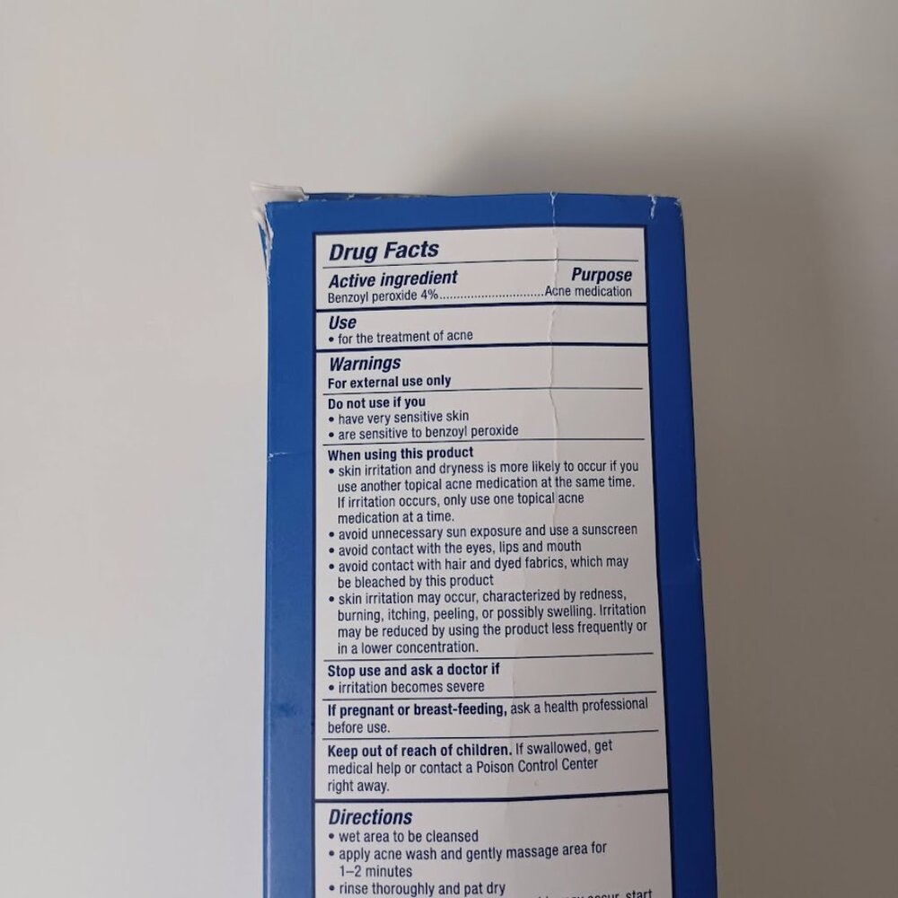 Panoxyl Acne Creamy Wash NEW Face/Body -Gentle On Skin -6 oz. *SMALL TEAR ON BOX - Picture 4 of 8
